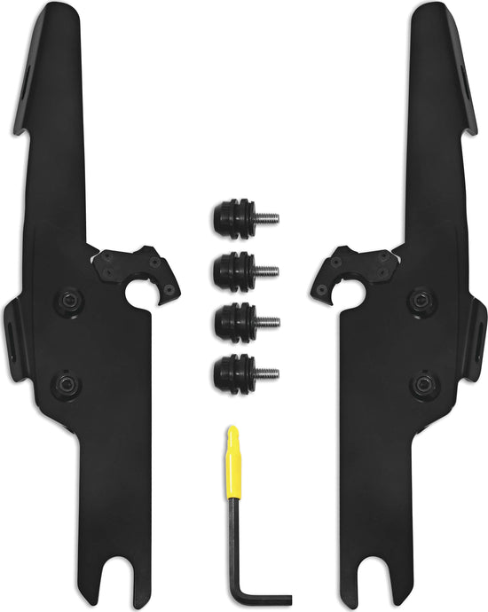 Memphis Shades MEB2041 Trigger-Lock Mount Kit for Batwing Fairing and Fats/Slim Windshields - Black