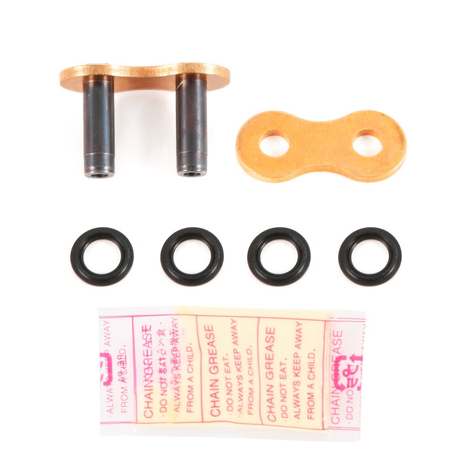 D.I.D ZJ530VX3G Rivet Connecting Link for 530VX3 Pro-Street Chain - Gold/Black