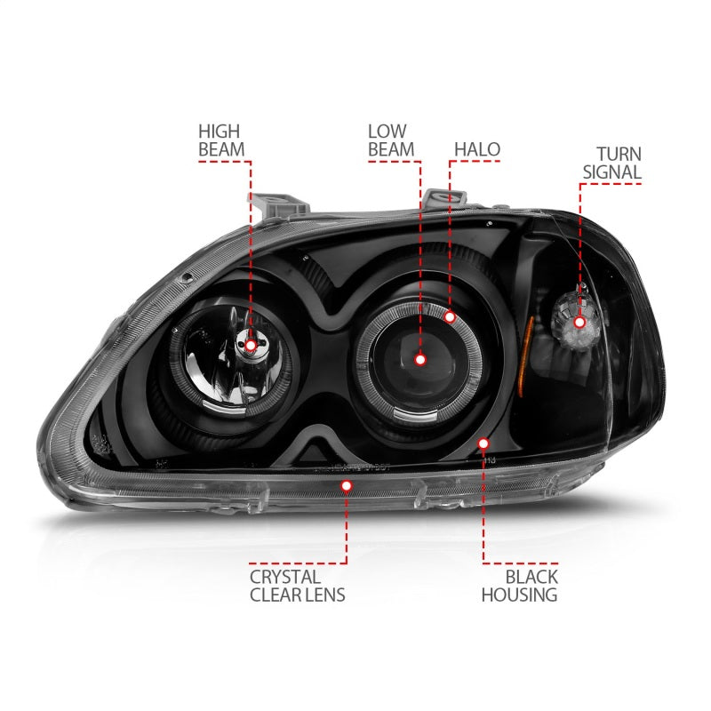Load image into Gallery viewer, Anzo 121068 ANZ LED/Projector Headlights
