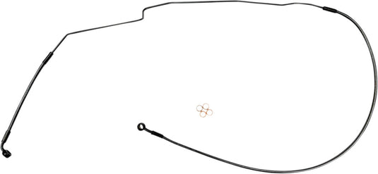 Magnum AS475144 Braided Front Brake Line - +4in. - Black Pearl