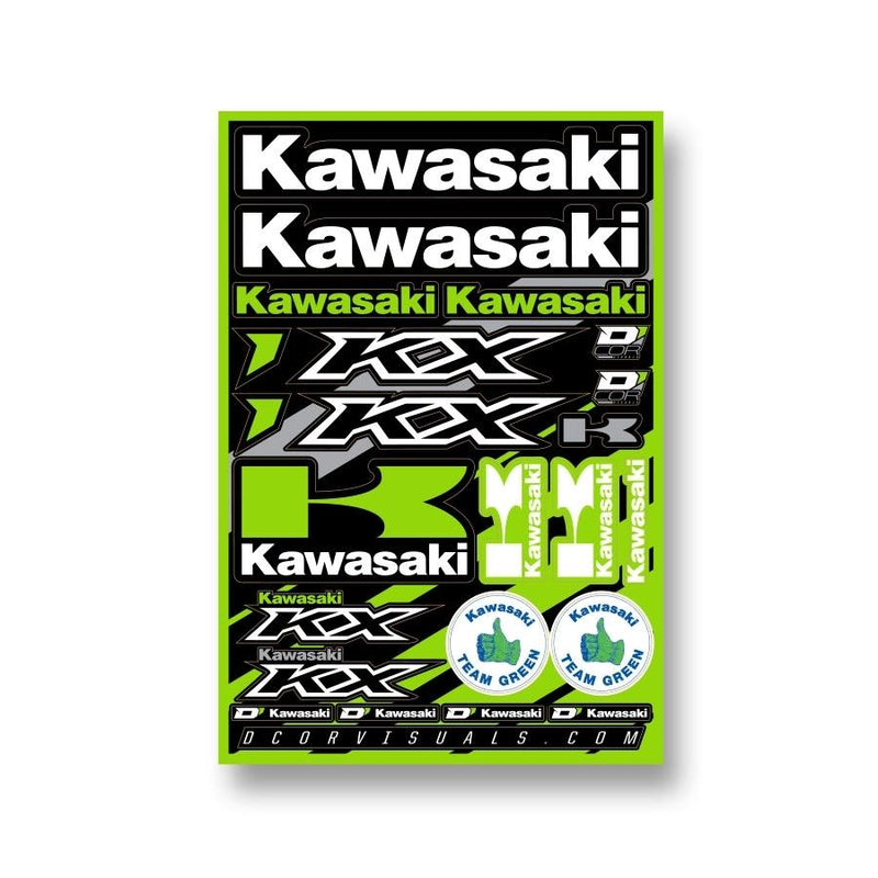 DCOR 40-20-100 Decal Sheet - Kawasaki KXF