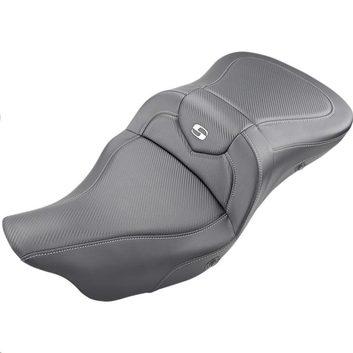 Saddlemen 808-07B-185THC Heated Road Sofa Seat without Backrest - Carbon Fiber