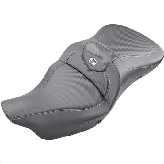 Saddlemen 808-07B-185THC Heated Road Sofa Seat without Backrest - Carbon Fiber