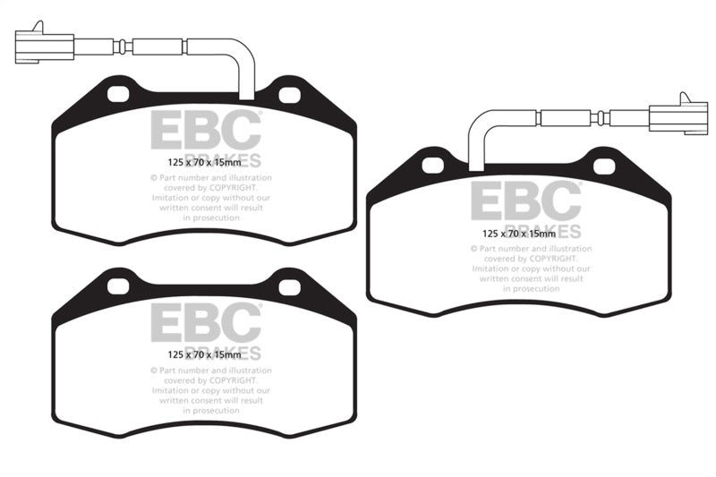Load image into Gallery viewer, Ebc DP42021/2R EBC Yellowstuff Brake Pad Sets
