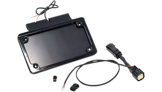 Namz NIBTH-B03 Illuminated Saddlebag License Plate Frame - Black Frame