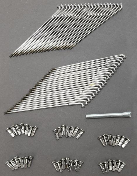 Drag Specialties DS-380120 Chrome 9 5/8in. Spoke Set for Custom 21in. Rim