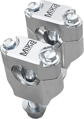 Mika Metals SILVER MK-SI-118 Universal Bar Mounts - 1 1/8in. - Silver