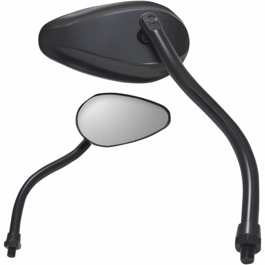 Parts Unlimited 0640-0961 X-Treme Mini Teardrop Mirror - Standard - Black