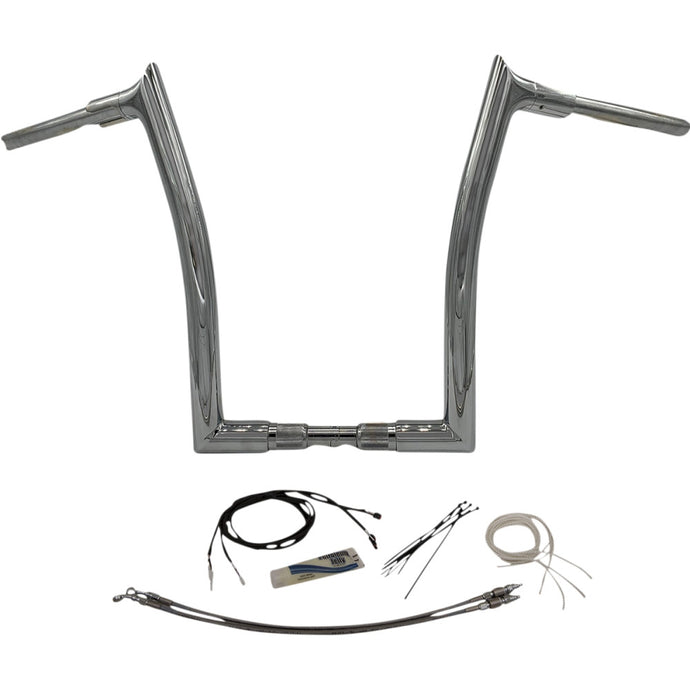 Fat Baggers, Inc. 809616 1-1/2in. EZ Install Pointed Top Handlebar Kit - Chrome