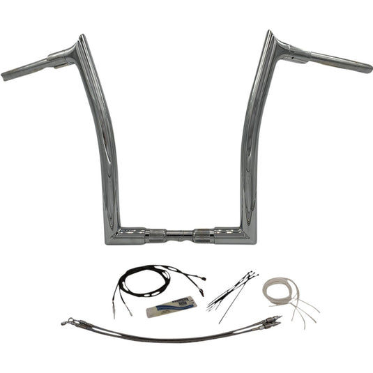 Fat Baggers, Inc. 809616 1-1/2in. EZ Install Pointed Top Handlebar Kit - Chrome