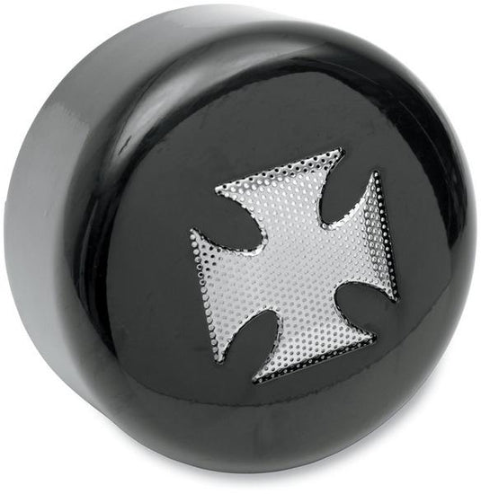Drag Specialties 2107-0029 Horn Cover - Black with Chrome Cross Insert
