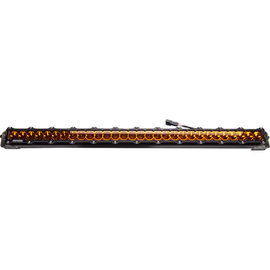Heretic Studio 53007 6-Series Light Bar - 30in. (34in. x 2in. x 1.5in.) - Black Flood Light with Amber Lens