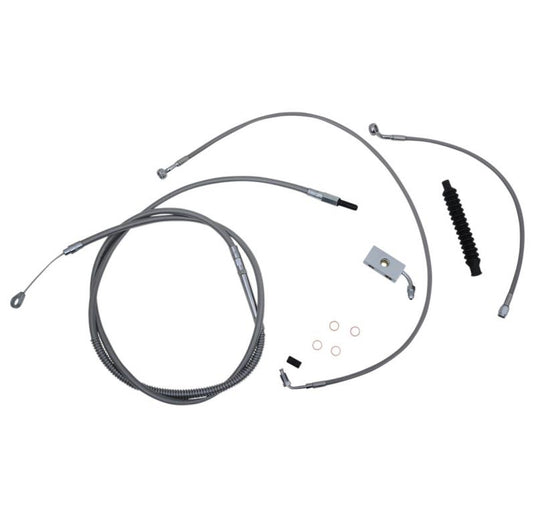 La Choppers LA-8152KT-13 Cable/Brake Line Kit - 12-14in. Ape Hangers - Stainless Steel