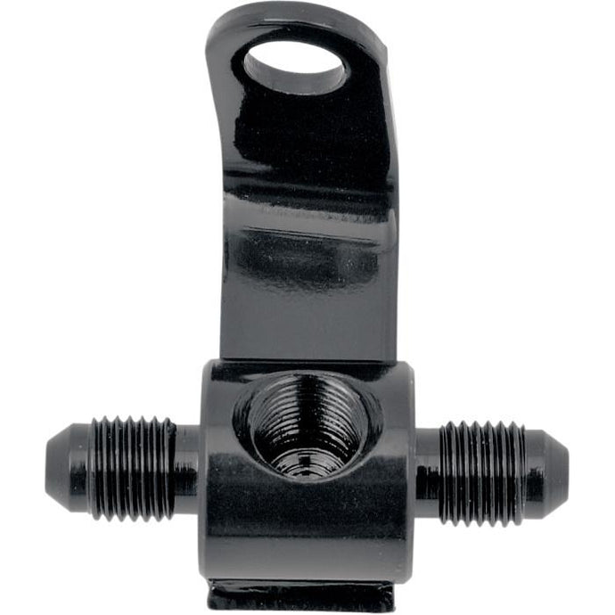 Goodridge PMCHD-016BK Ebony Universal Rear Brake Tee with Mount - 1/8in. NPT Threads