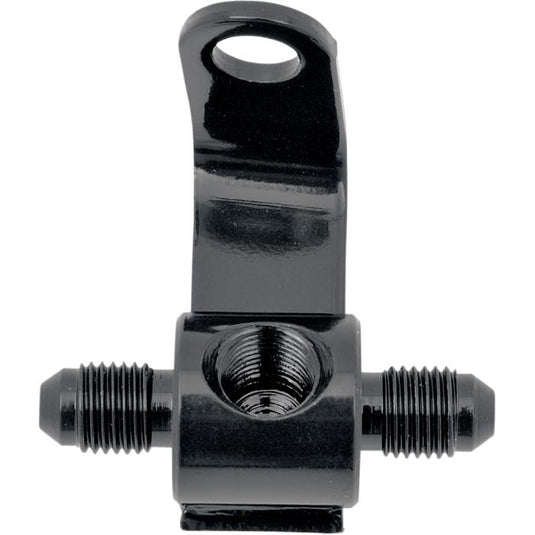 Goodridge PMCHD-016BK Ebony Universal Rear Brake Tee with Mount - 1/8in. NPT Threads
