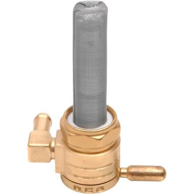 Golan Inc 76-312F-BS Click-Slick Petcock - 22mm - Forward Facing - Raw Brass