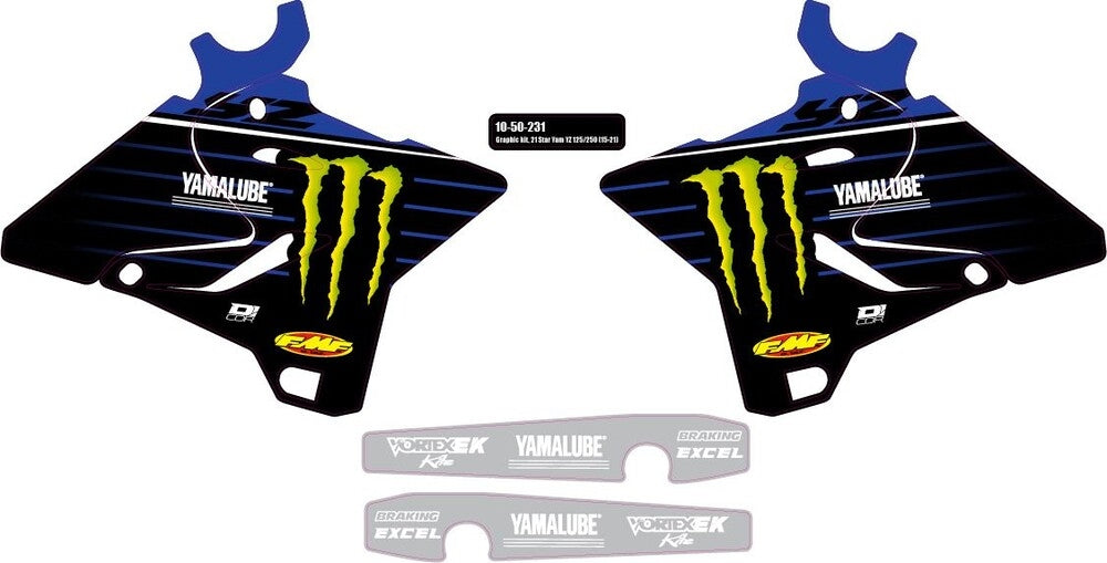 Dcor 10-50-402 2022 Star Racing Yamaha Graphics Kit - Black ...