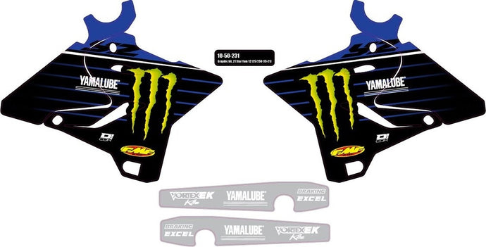 Dcor 10-50-232 2022 Star Racing Yamaha Graphics Kit - White