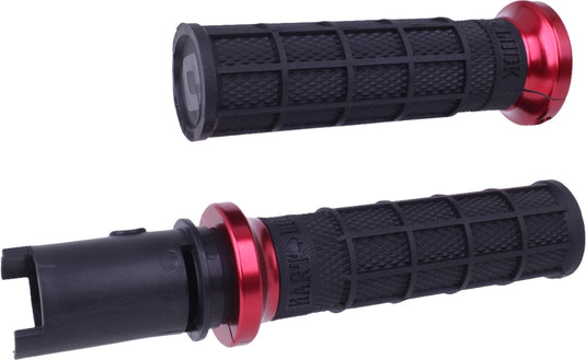 Odi V31HTC-BB-R Hart-Luck Lock-On Grips - Black/Red