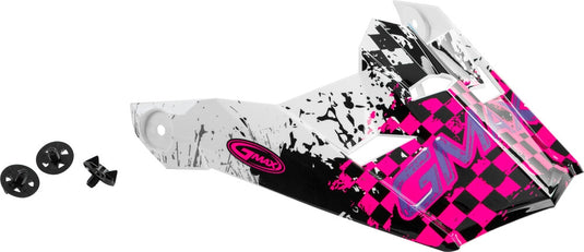 G-Max Visor with Screws for MX-46Y Anim8 Helmets - White/Neon Pink/Purple - YS-YL