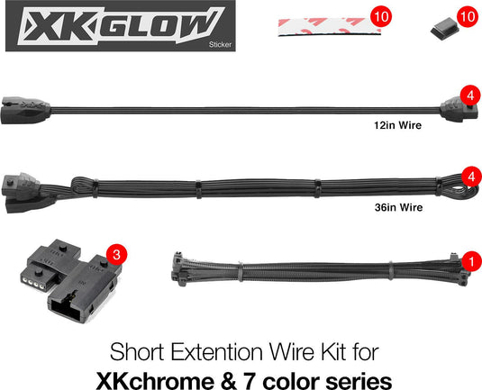 Xk Glow XK-4P-WIRE-KIT-MOTO Moto Extension Wire Kit
