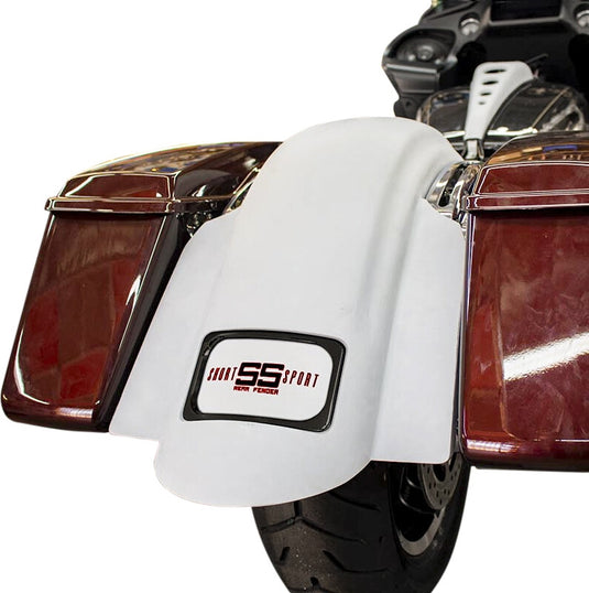 Bagger Nation RF-SS-B Short Sport Rear Fender - Black Plate Frame