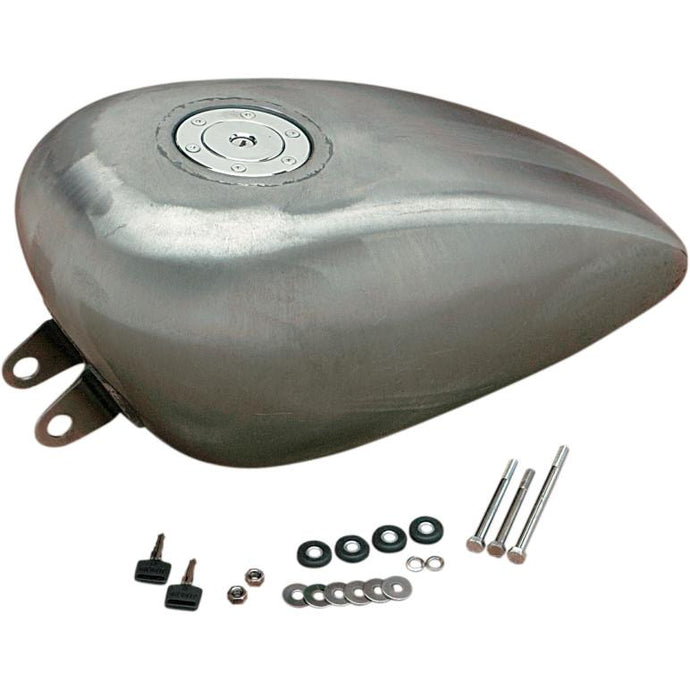 Drag Specialties DS-390340 Gas Tank With Chrome Aero-Style Gas Cap - 3.3 Gallon - Right Side Petcock