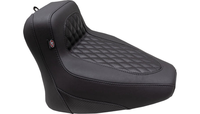 Mustang 88201 Squareback Solo Seat - Diamond Stitch - Black