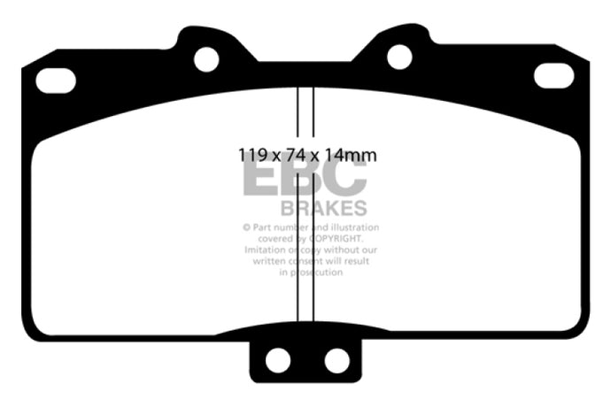 Ebc DP41097R EBC Yellowstuff Brake Pad Sets