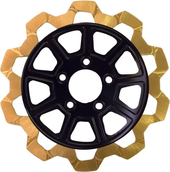 Lyndall Racing Brakes 4207-2133 Bow Tie 9 Spoke Rotor - 11.5in. - Gold