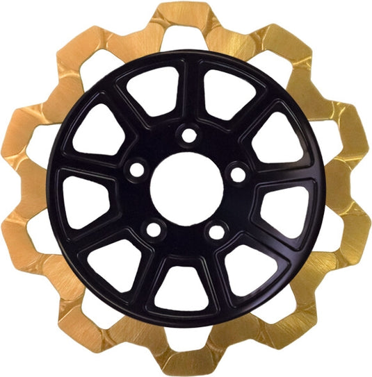 Lyndall Racing Brakes 4202-1133 Bow Tie 9 Spoke Rotor - 11.5in. - Gold