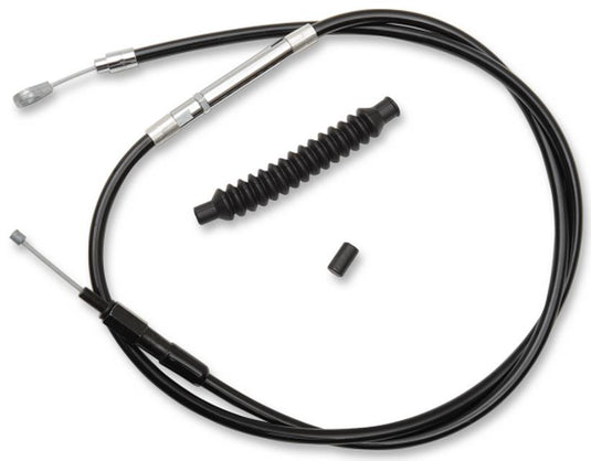 La Choppers LA-8005C13B Black Vinyl-Coated Stainless Steel Clutch Line Kit - 12-14in. Ape Hangers
