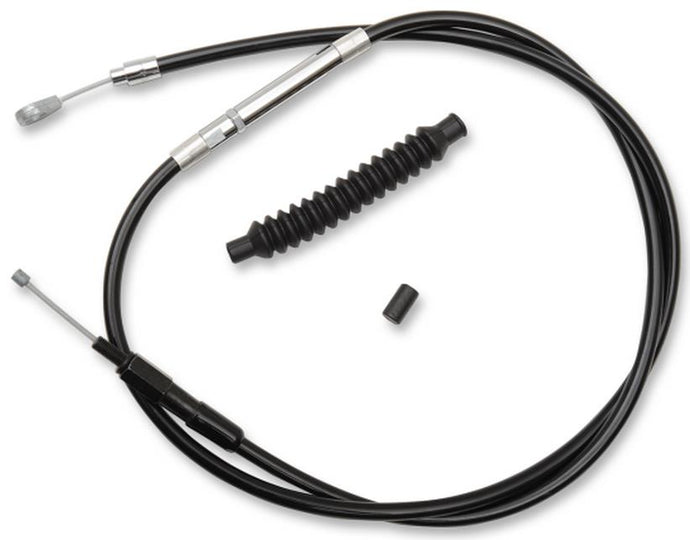 La Choppers LA-8005C08B Black Vinyl-Coated Stainless Steel Clutch Line Kit - Mini Ape Hangers
