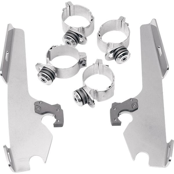 Memphis Shades MEK1953 Trigger-Lock Mount Kit for Batwing Fairing - Polished