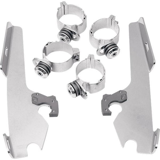 Memphis Shades MEK1904 Trigger-Lock Mount Kit for Batwing Fairing - Polished