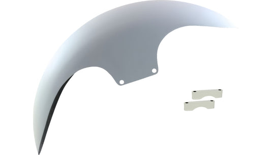 Paul Yaffe Originals PYO:CAFE-19-13E-C-C Super-Lite Cafe Front Fender for OEM Wheel - Chrome Spacers - 19in.