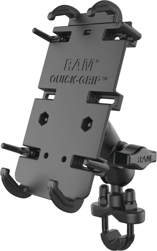 Ram Mounts RAM-B-149Z-A-PD4 Quick Grip Phone Mount with Handlebar U-Bolt Base - XL
