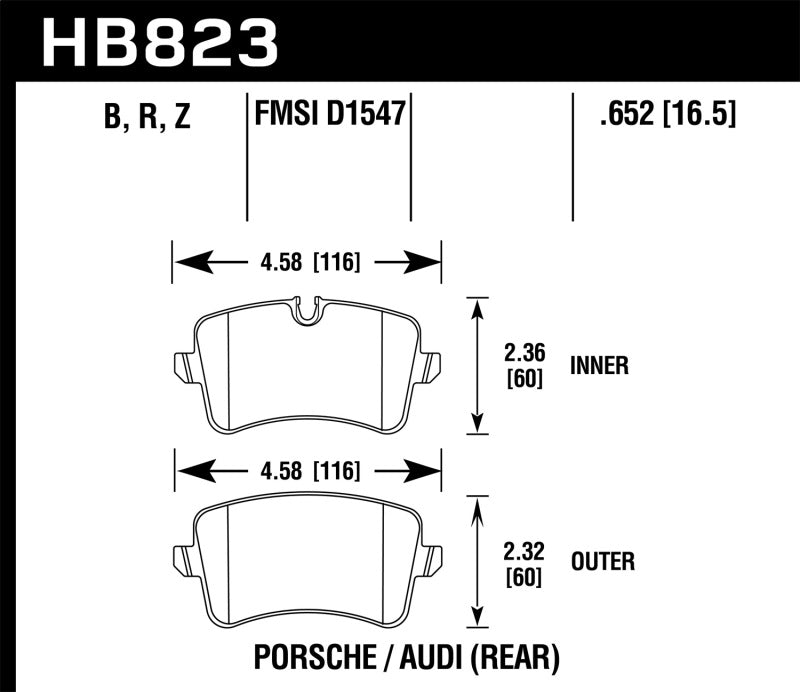 Load image into Gallery viewer, Hawk Performance HB823Z.652 HAWK Ceramic Brake Pad Sets
