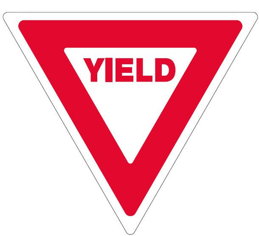 Voss 499 Y WR 12x12in. Reflective Trail Sign - Yield (Red/White)