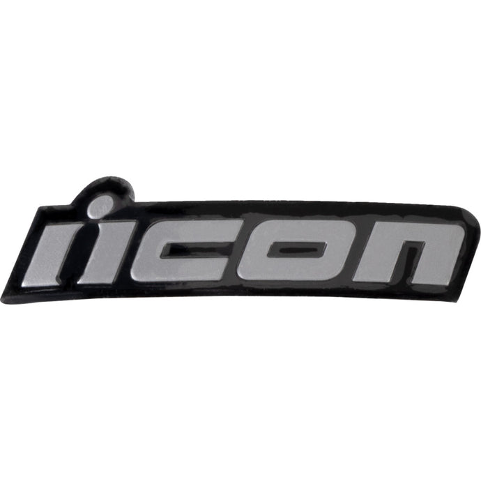Icon Metallic Badge for Domain Helmets - Silver