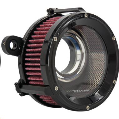 Trask Performance TM-1021GBK Assault Charge High-Flow Air Cleaner - Gloss Black Powdercoat