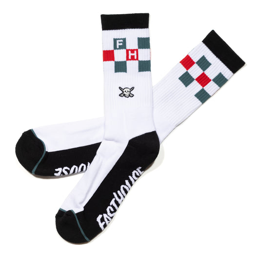 Fasthouse Riff Socks (Lg-XL, White)