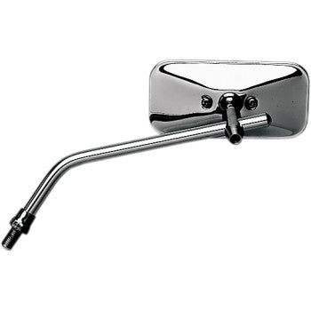 Emgo 20-34814 Universal Rectangular Mirror - Chopper - Die-Cast - 10mm Thread