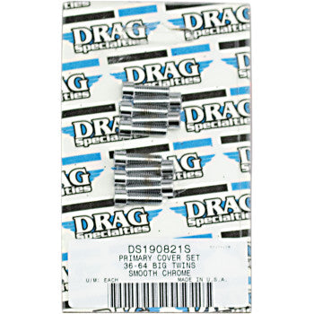 Drag Specialties DS-190821S Socket-Head Primary Cover Bolt Set - Smooth - Chrome