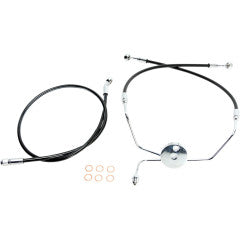 Magnum SBC1304-33 Black Coated XR Stainless Front Brakeline Kit - 33in. Upper Brake Length