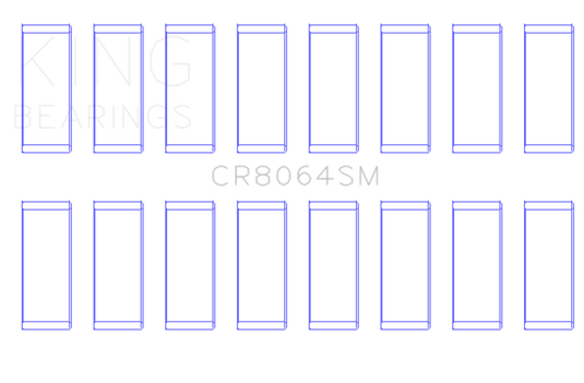 King Engine Bearings CR8064SM KING Connecting Rod Bearings