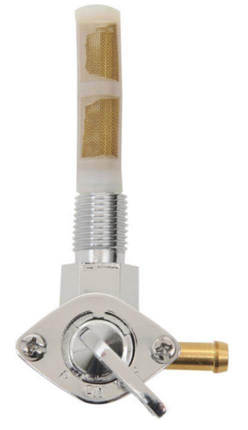 Drag Specialties 0705-0201 1/4in. NPT Petcock - 90deg. Fuel Outlet - Chrome
