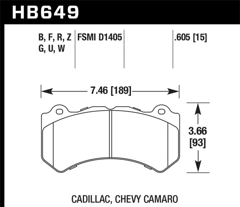 Load image into Gallery viewer, Hawk Performance HB649F.605 HAWK HPS Brake Pad Sets
