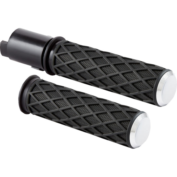 Arlen Ness 500-059 Diamond Grips - Chrome