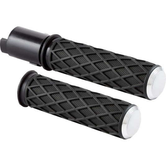 Arlen Ness 500-059 Diamond Grips - Chrome